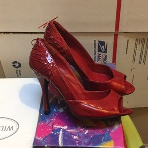 Red Patent Heels